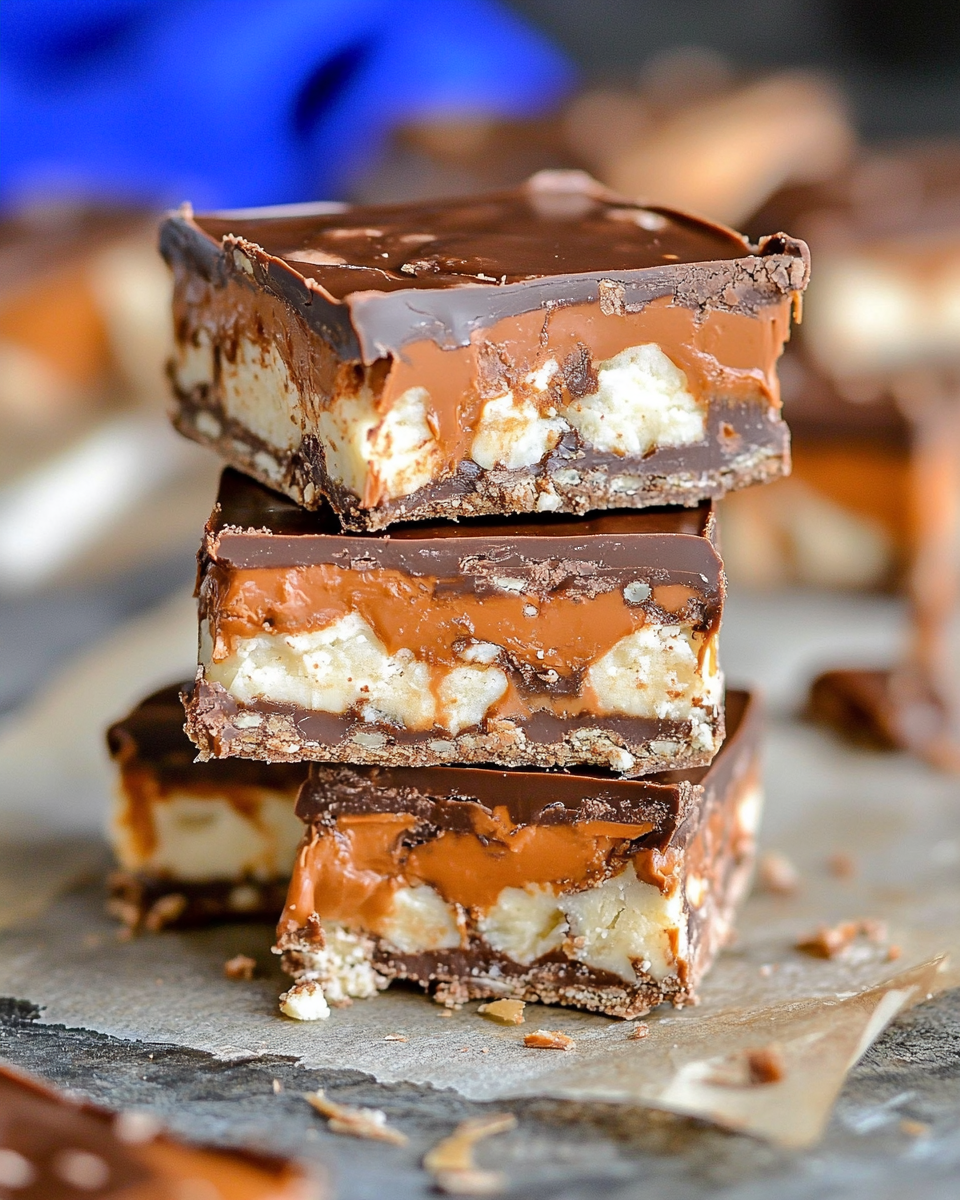 No-Bake Snickers Crunch Bars Recipe