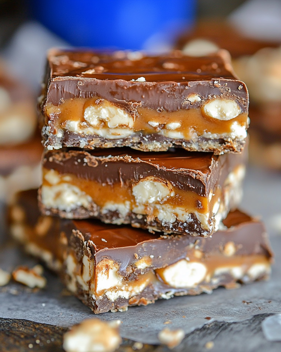 No-Bake Snickers Crunch Bars Recipe