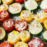 Roasted Garlic Zucchini and Tomatoes