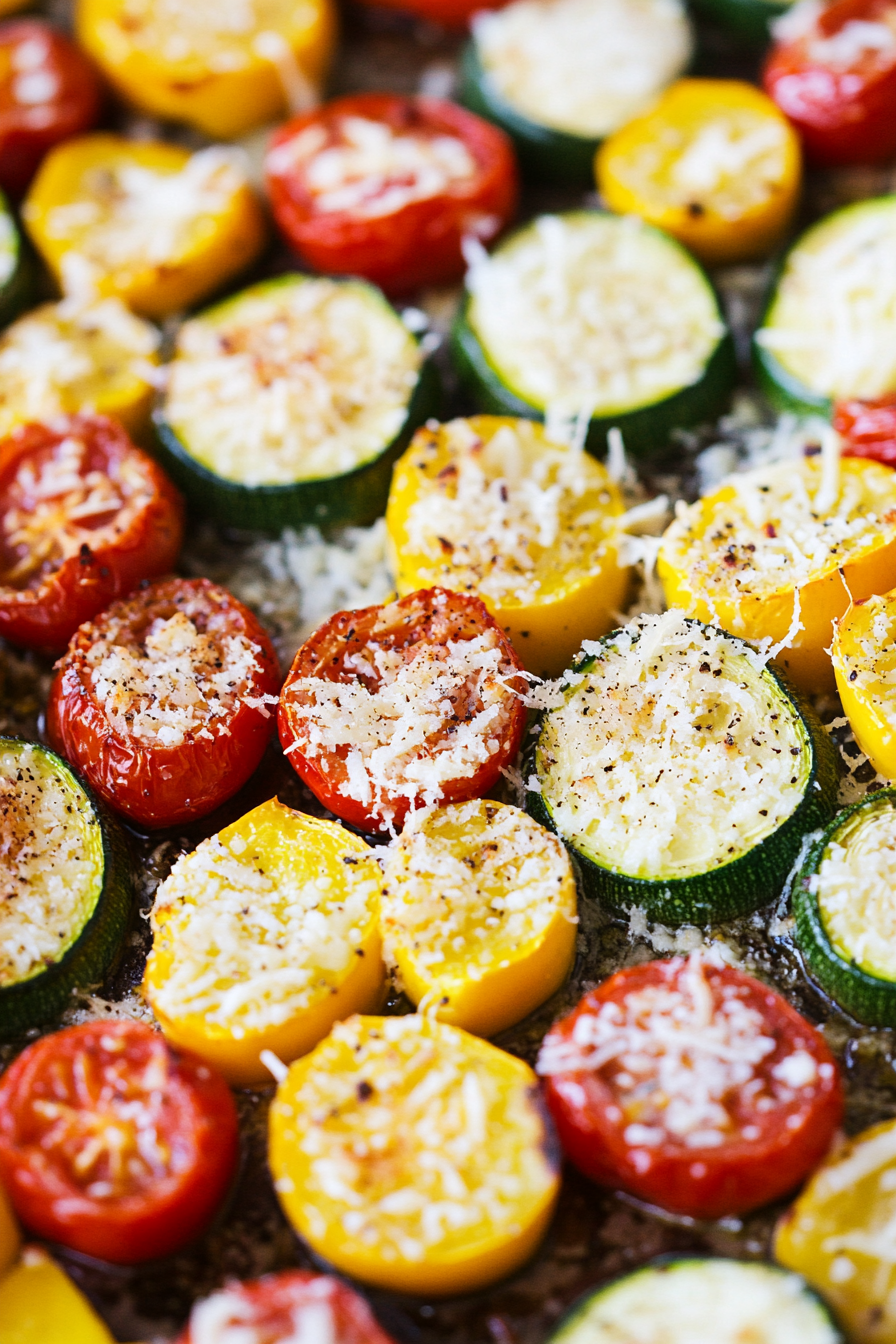 Roasted Garlic Zucchini and Tomatoes