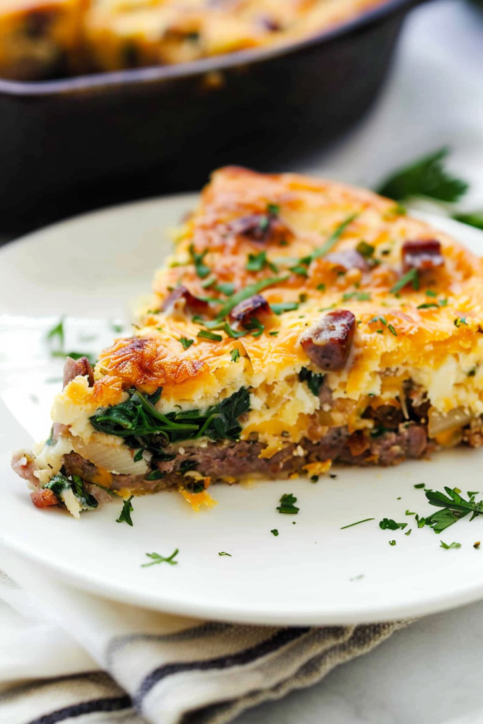 Sausage Spinach Cheese Frittata