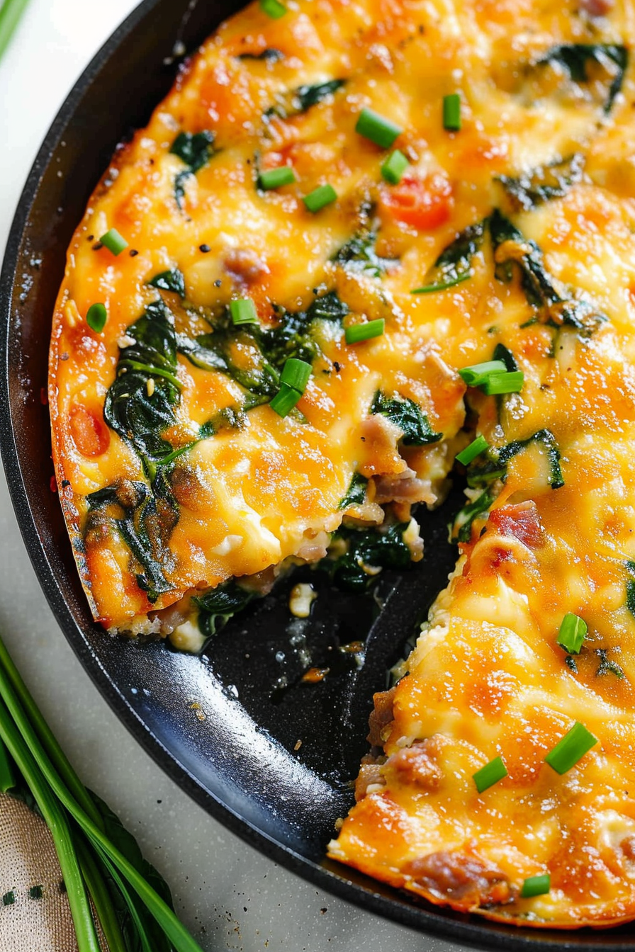 Sausage Spinach Cheese Frittata