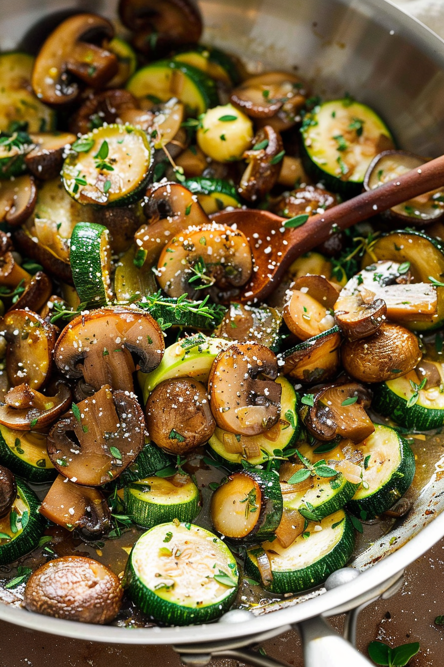 Sautéed Zucchini and Mushrooms