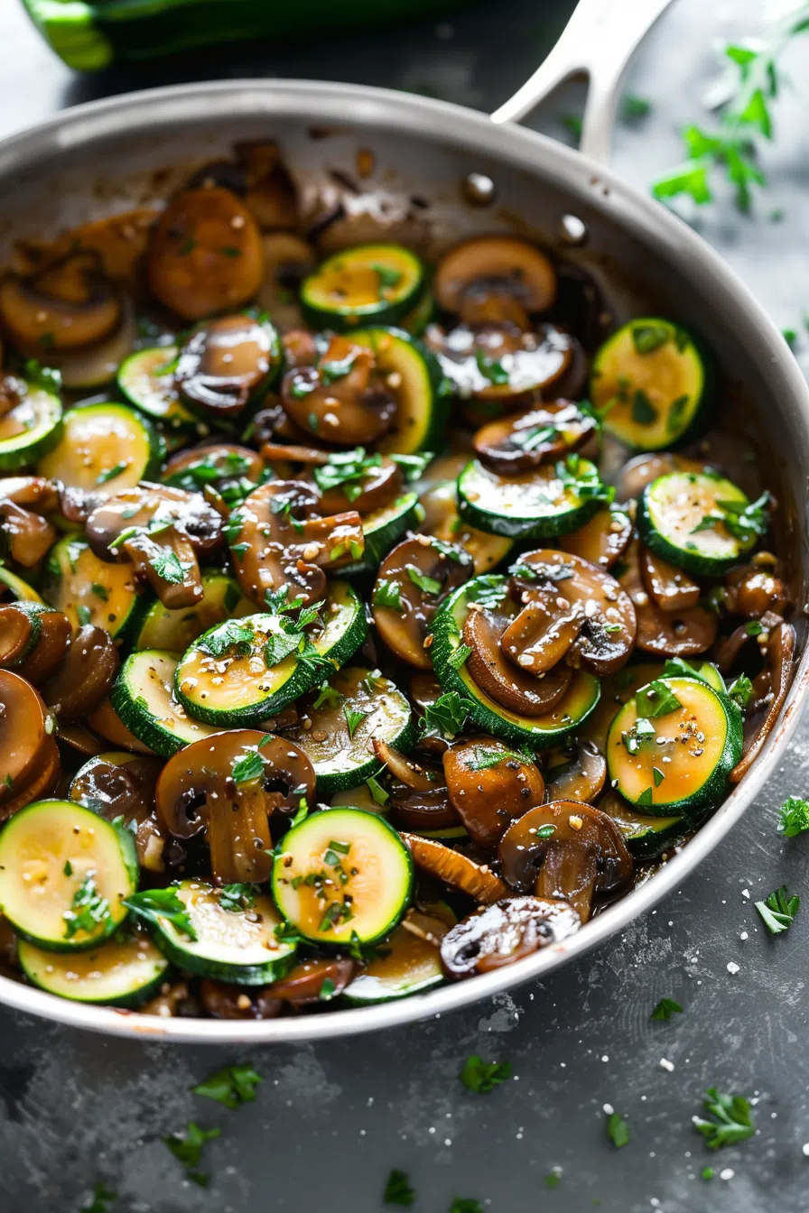 Sautéed Zucchini and Mushrooms