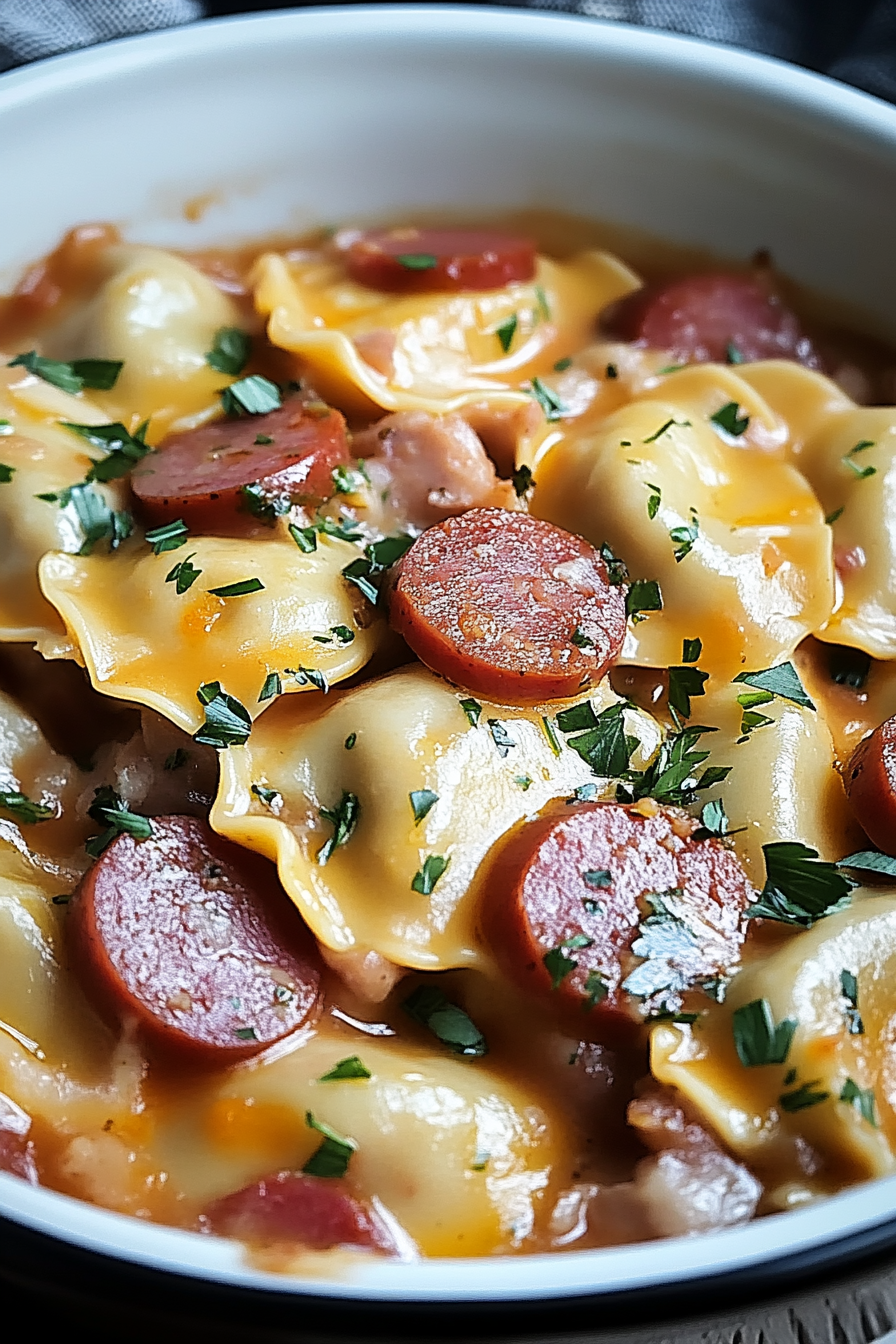 Slow Cooker Pierogi Kielbasa Casserole Recipe