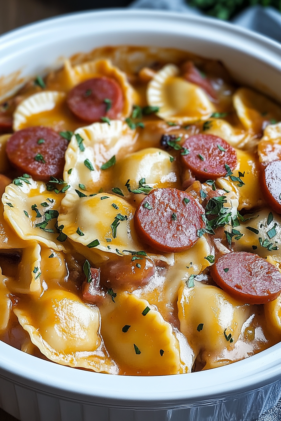 Slow Cooker Pierogi Kielbasa Casserole Recipe