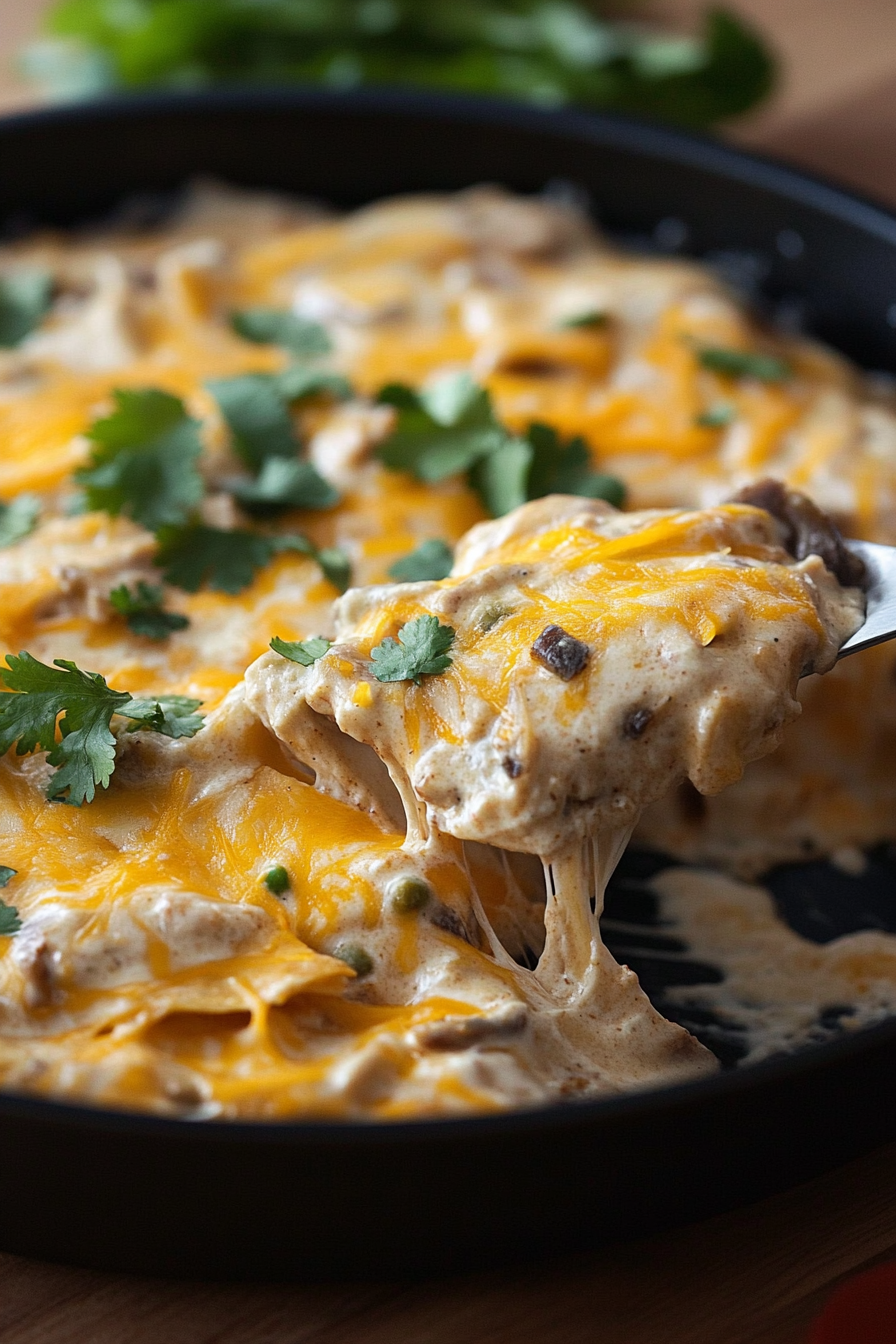 Sour Cream Chicken Enchilada Skillet Recipe