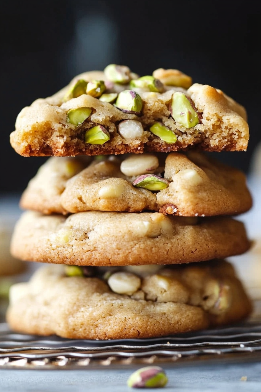 Sweet and Salty Pistachio Honey Cookies