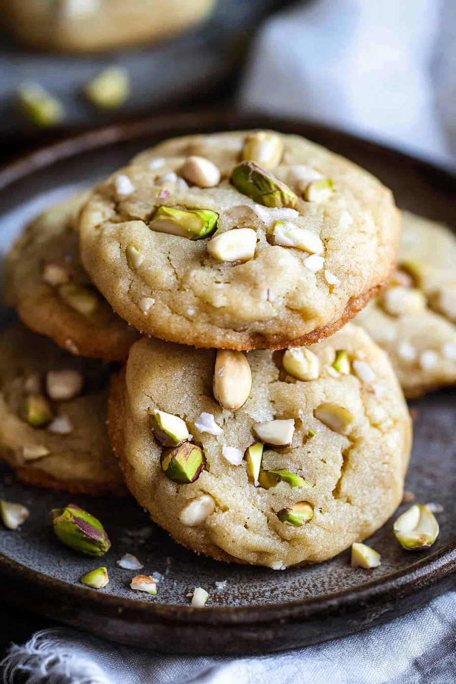 Sweet and Salty Pistachio Honey Cookies