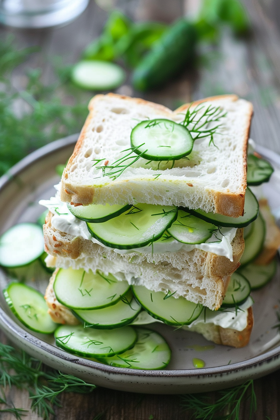 Easy Fresh Cucumber Sandwich Recipe