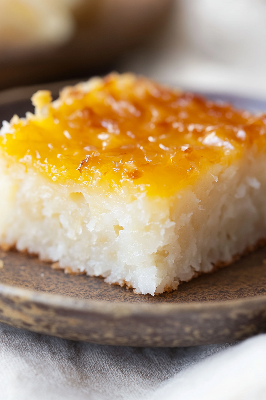 Traditional Wingko Babat Coconut Cake