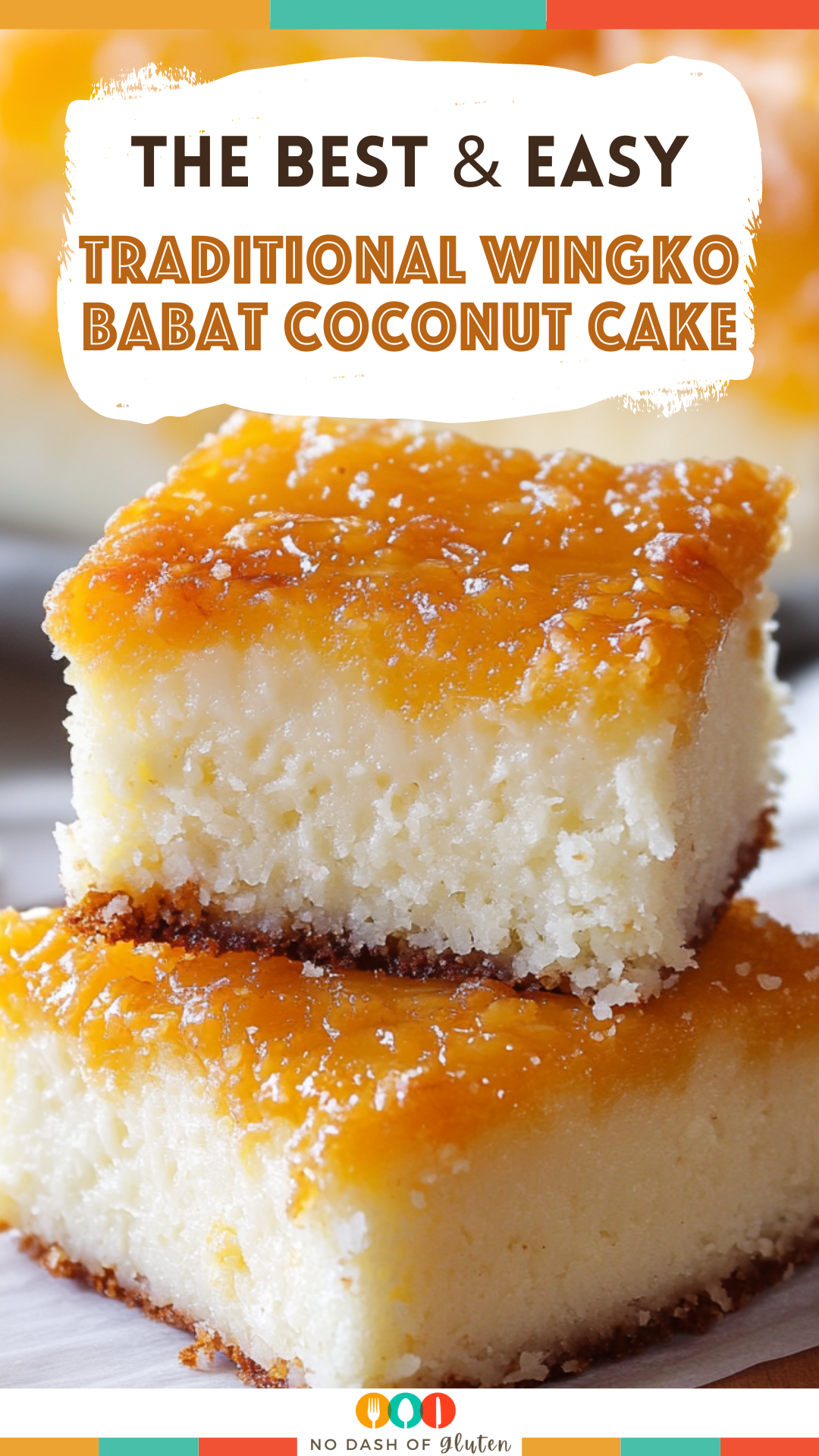 Traditional Wingko Babat Coconut Cake