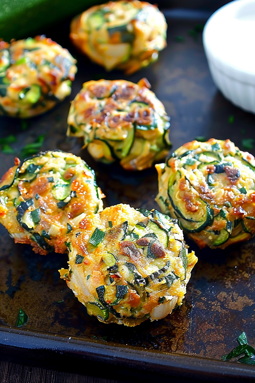 Easy Zucchini Garlic Bites