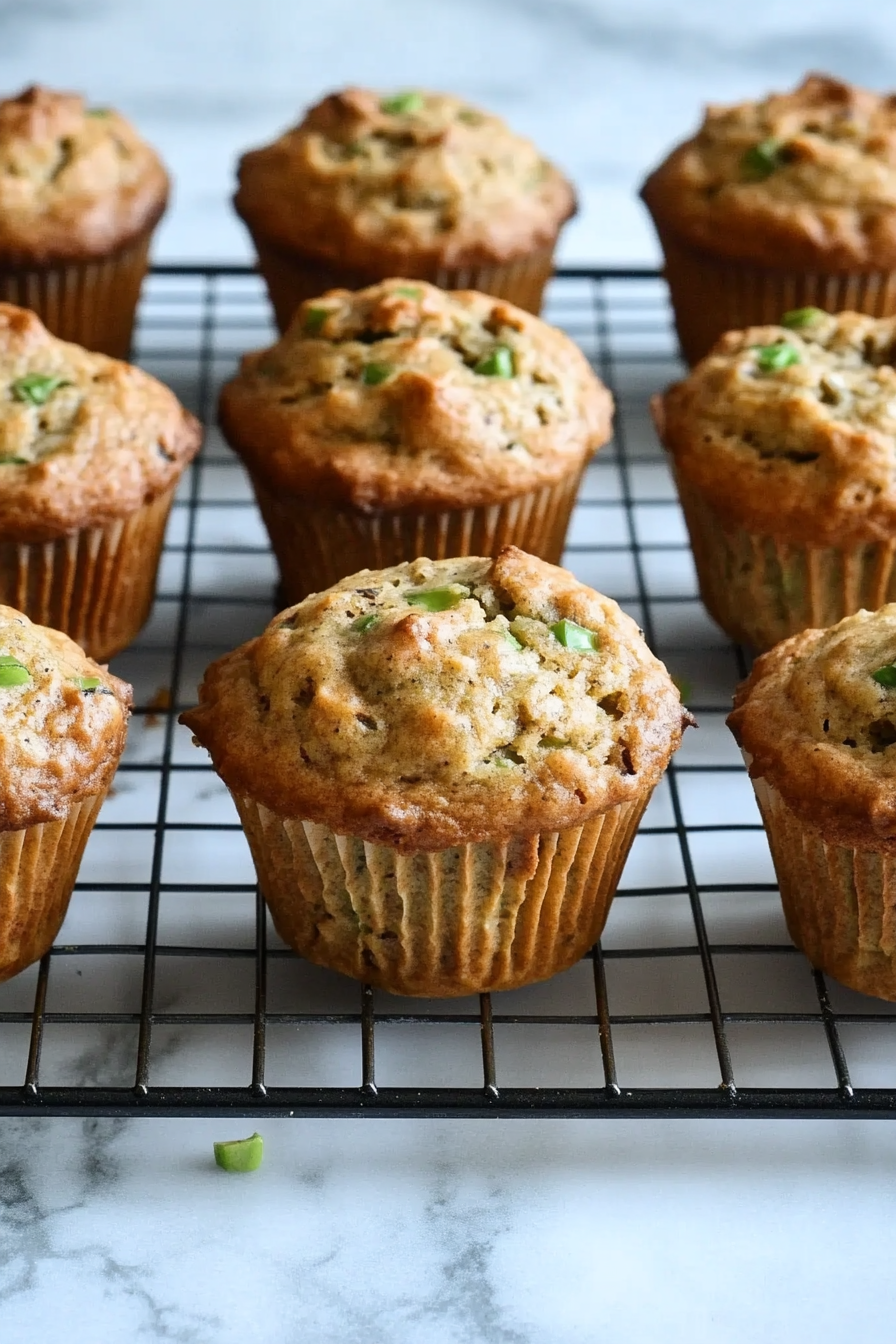 Moist Chocolate Chip Zucchini Muffins