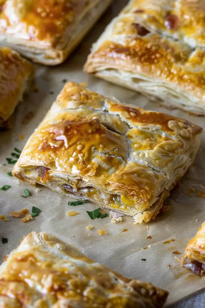 Cheesy Breakfast Stuffed Pastry Bars