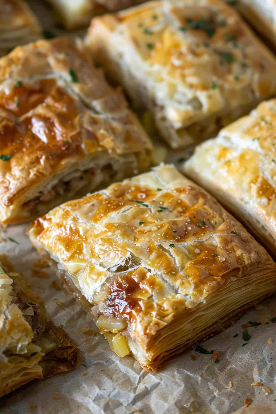 Cheesy Breakfast Stuffed Pastry Bars