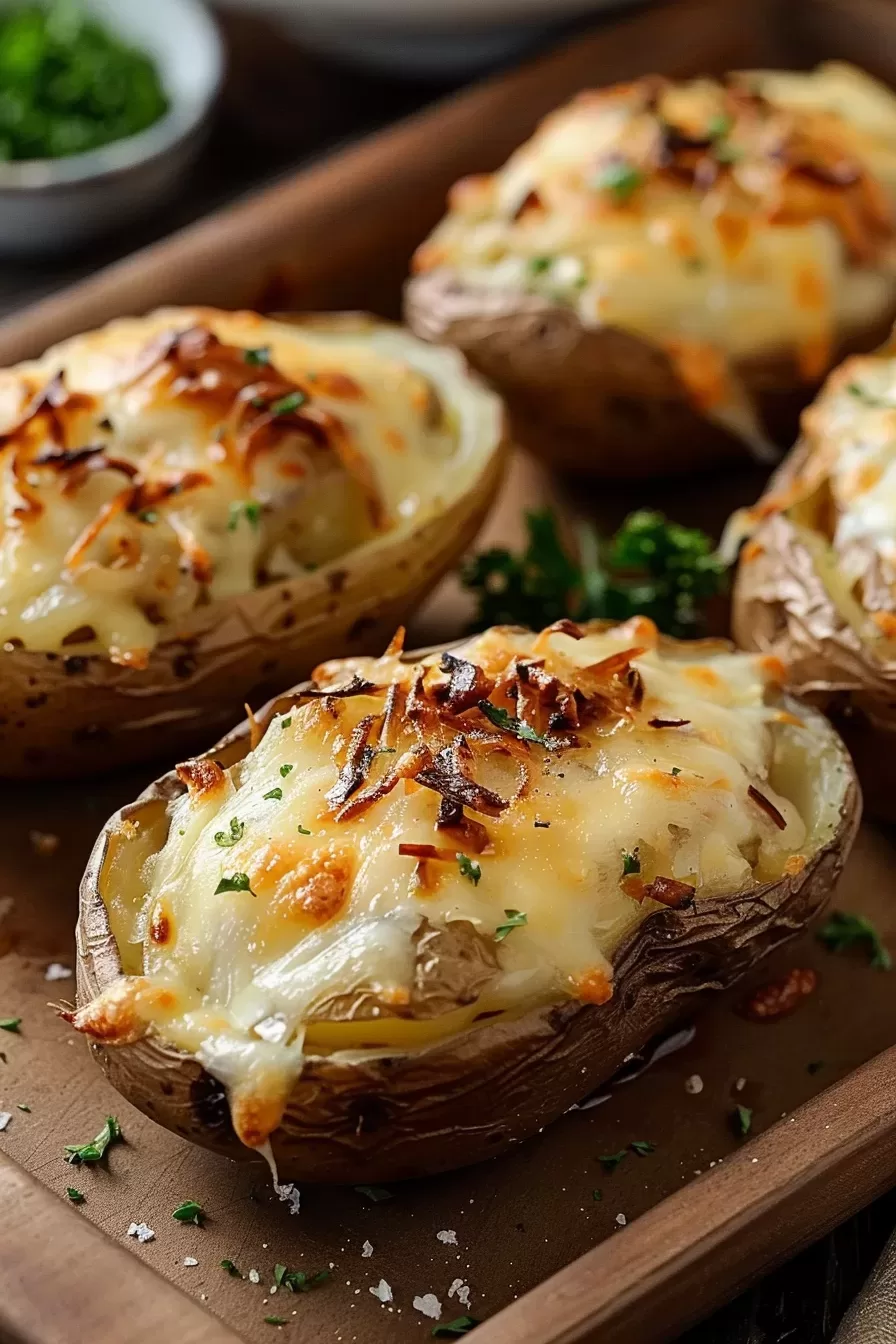 Cheesy French Onion Stuffed Potatoes