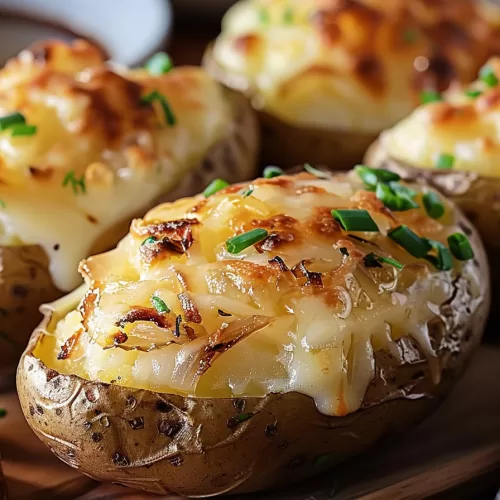 Cheesy French Onion Stuffed Potatoes