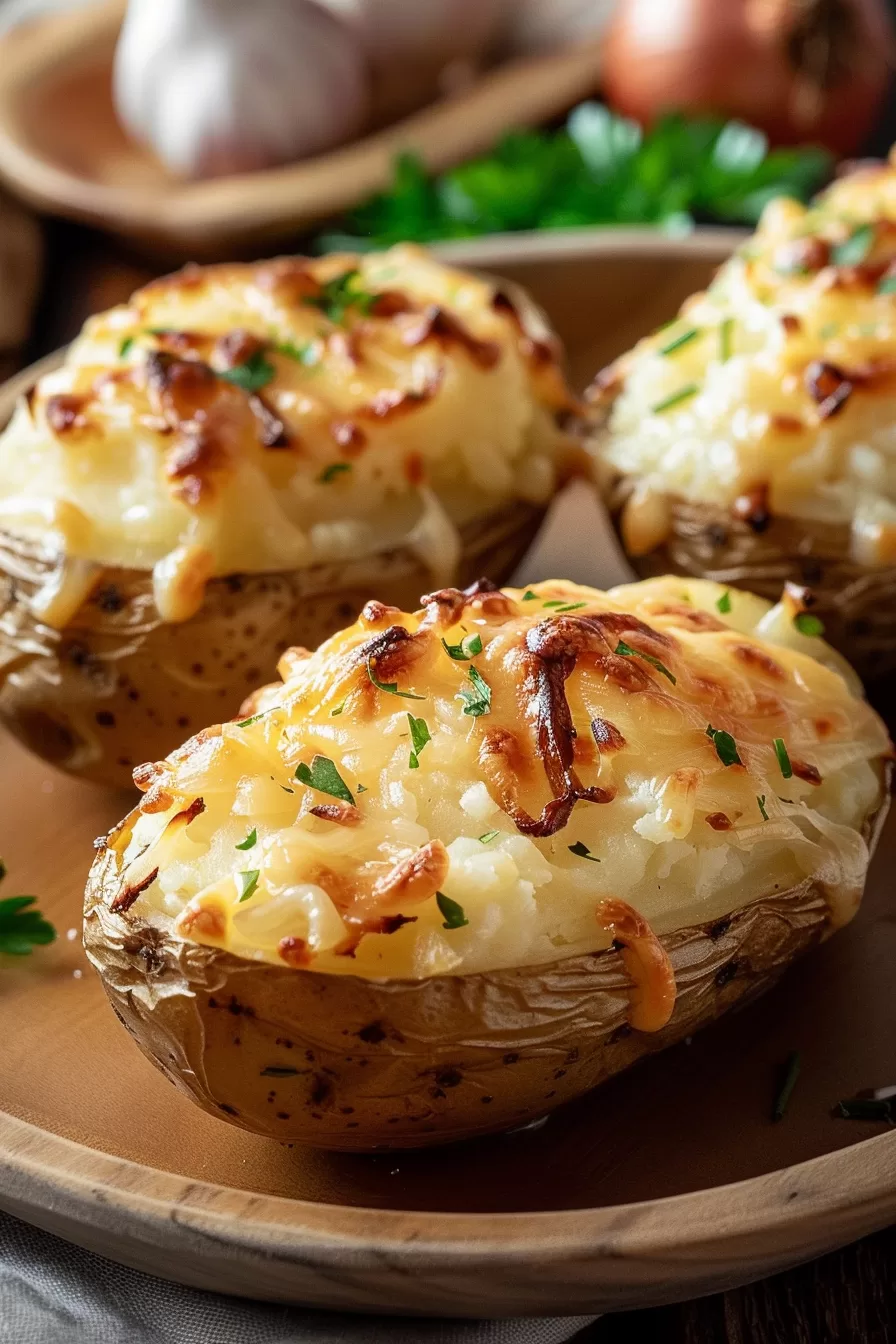 Cheesy French Onion Stuffed Potatoes