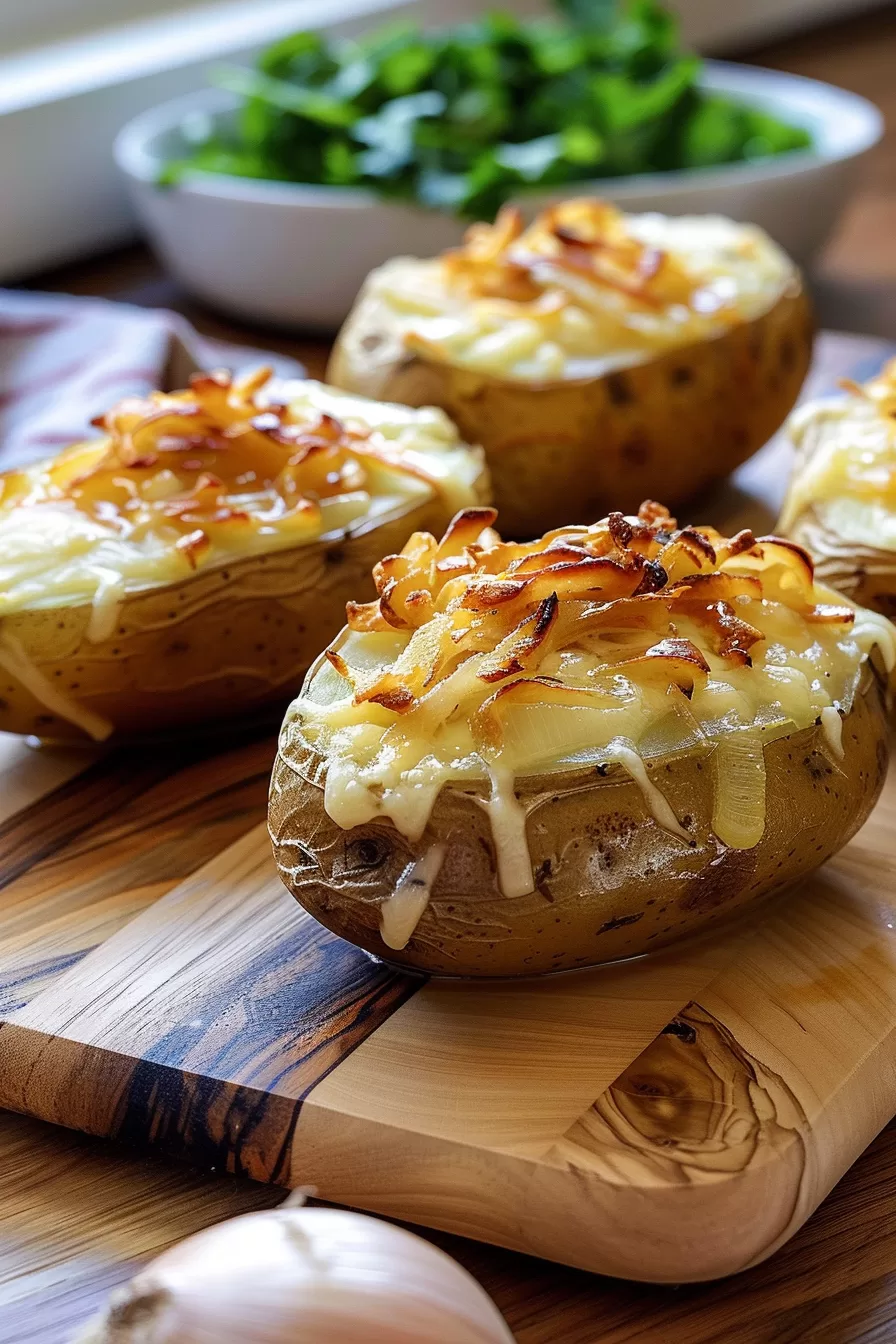 Cheesy French Onion Stuffed Potatoes