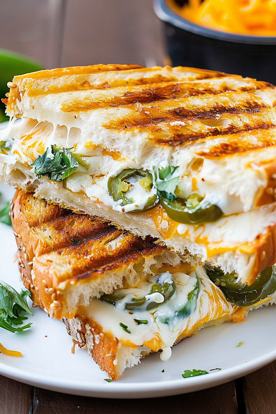 Cheesy Jalapeno Popper Grilled Cheese