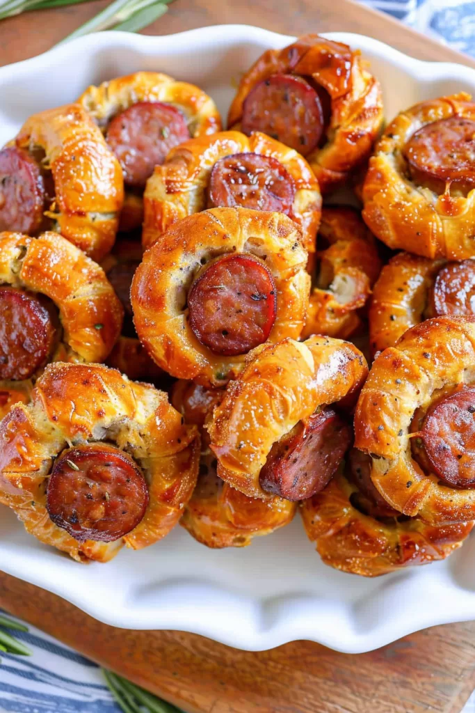 Cheesy Kilted Sausage Bites