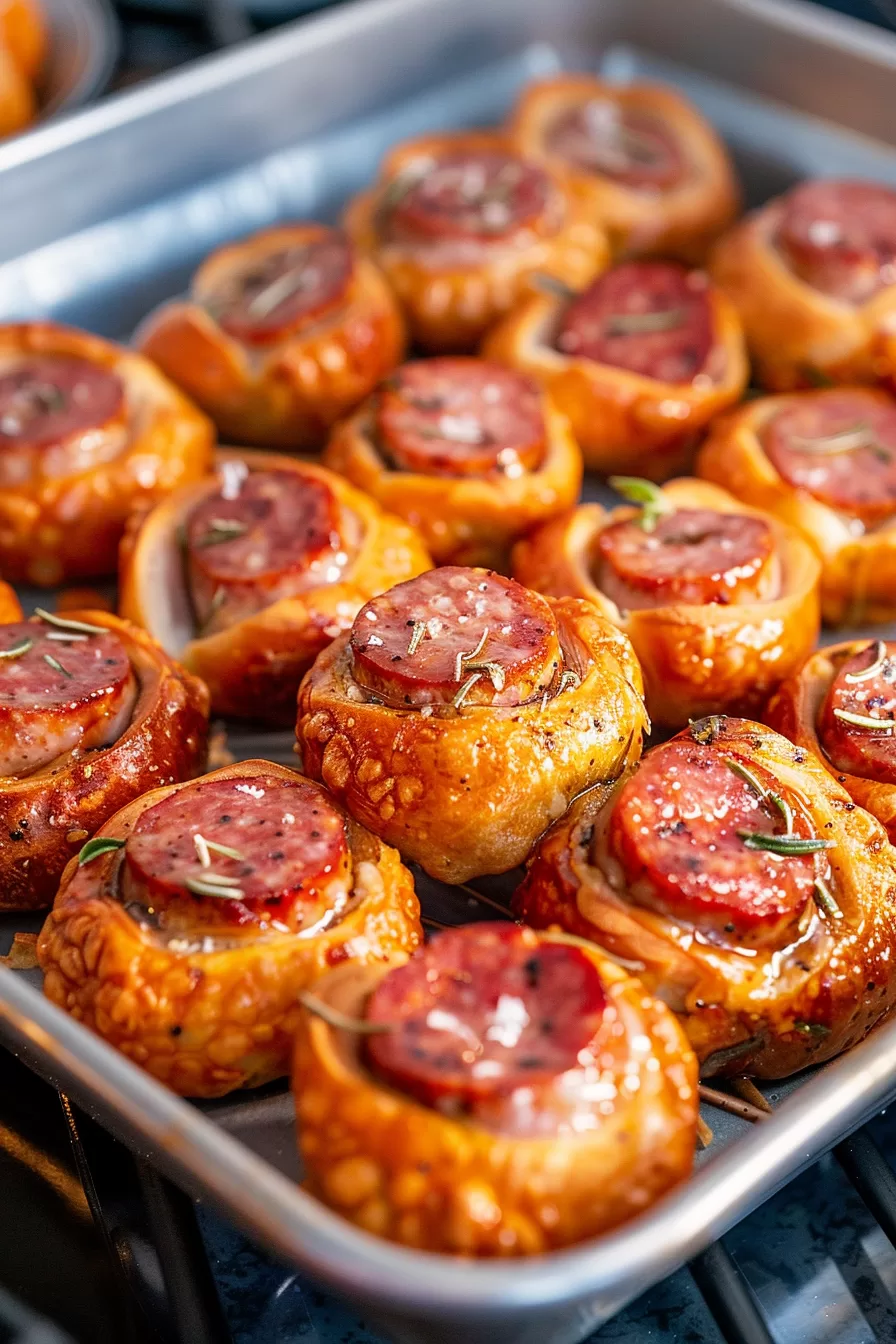 Cheesy Kilted Sausage Bites