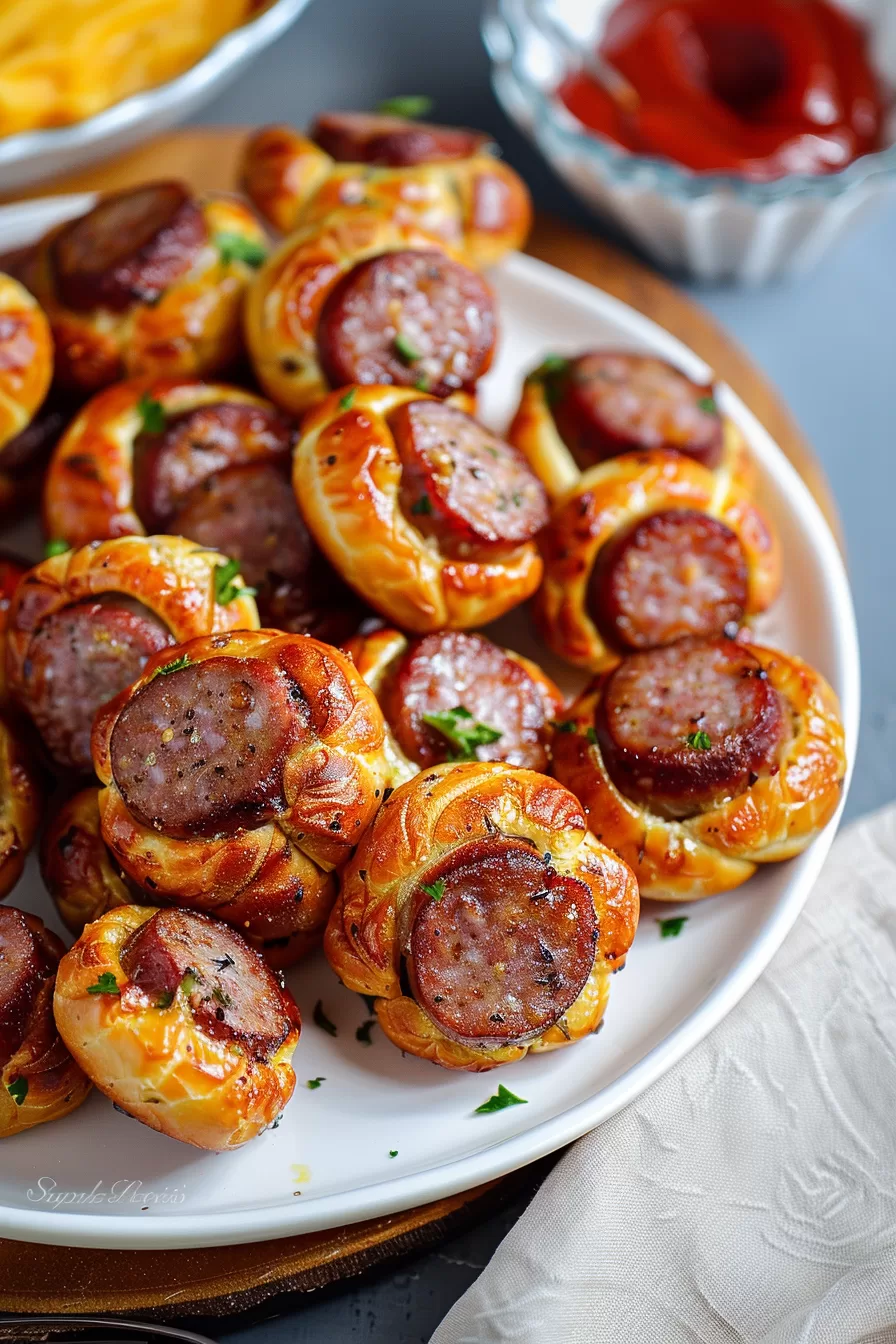 Cheesy Kilted Sausage Bites