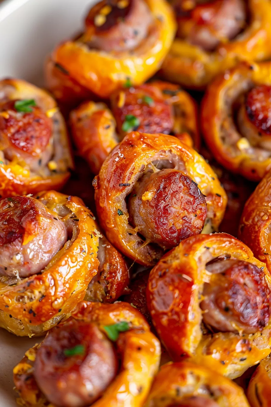 Cheesy Kilted Sausage Bites