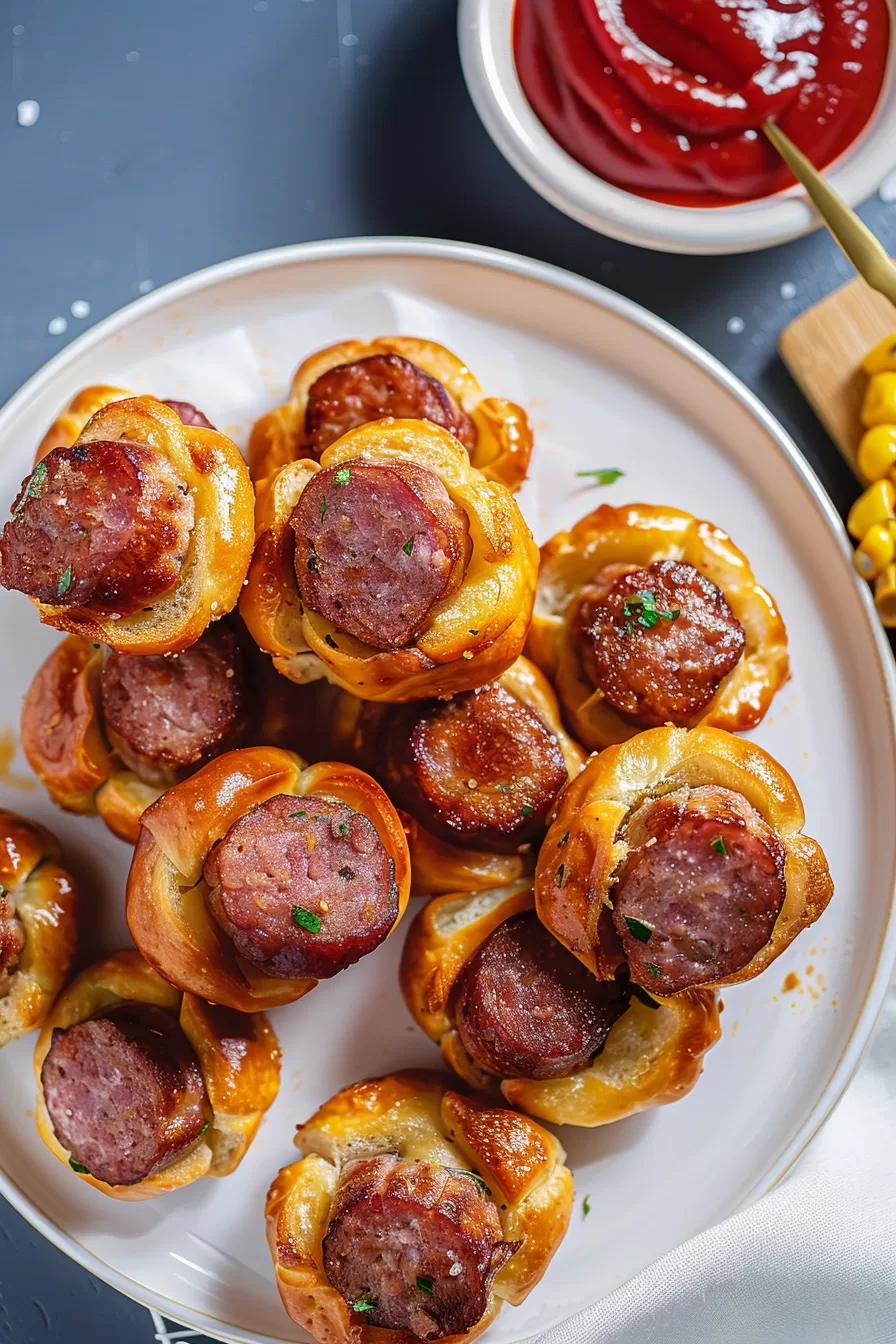 Cheesy Kilted Sausage Bites