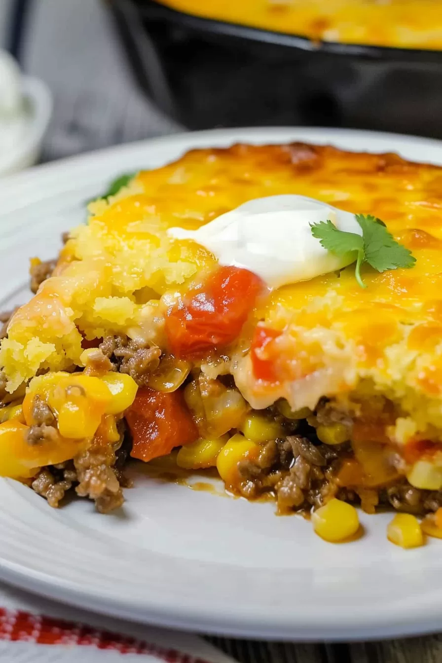 Cheesy Mexican Cornbread Casserole