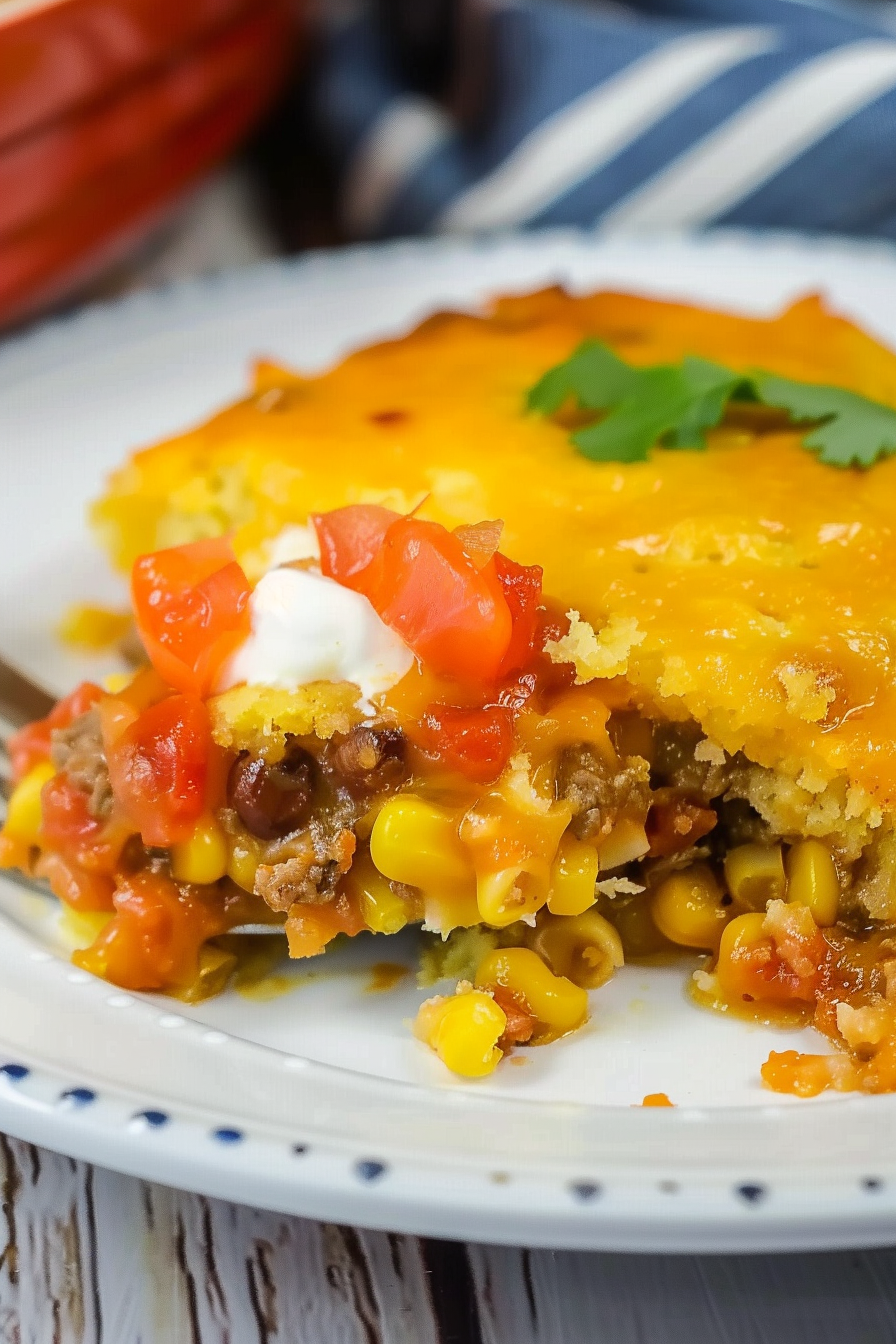 Cheesy Mexican Cornbread Casserole