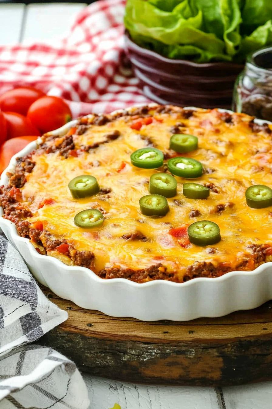 Classic Bisquick Cheeseburger Pie