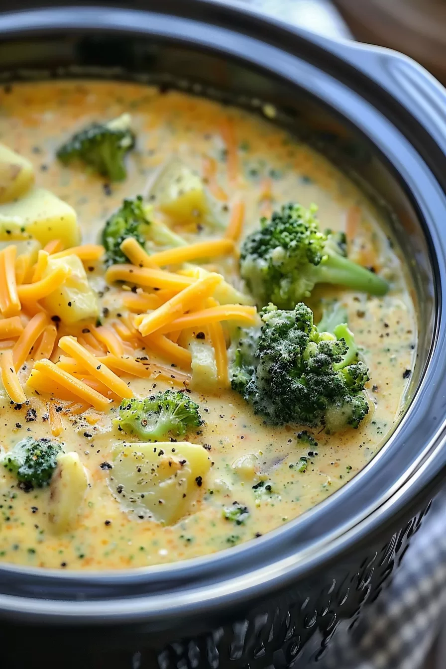 Comforting Broccoli Potato Cheddar Soup