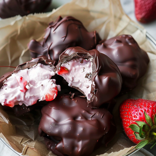 Creamy Chocolate Strawberry Clusters