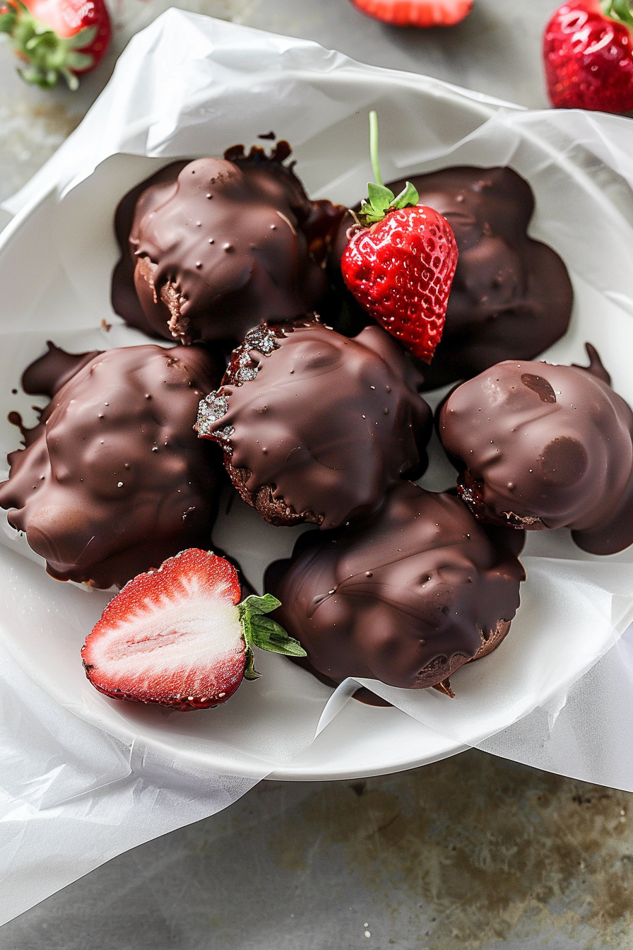 Creamy Chocolate Strawberry Clusters