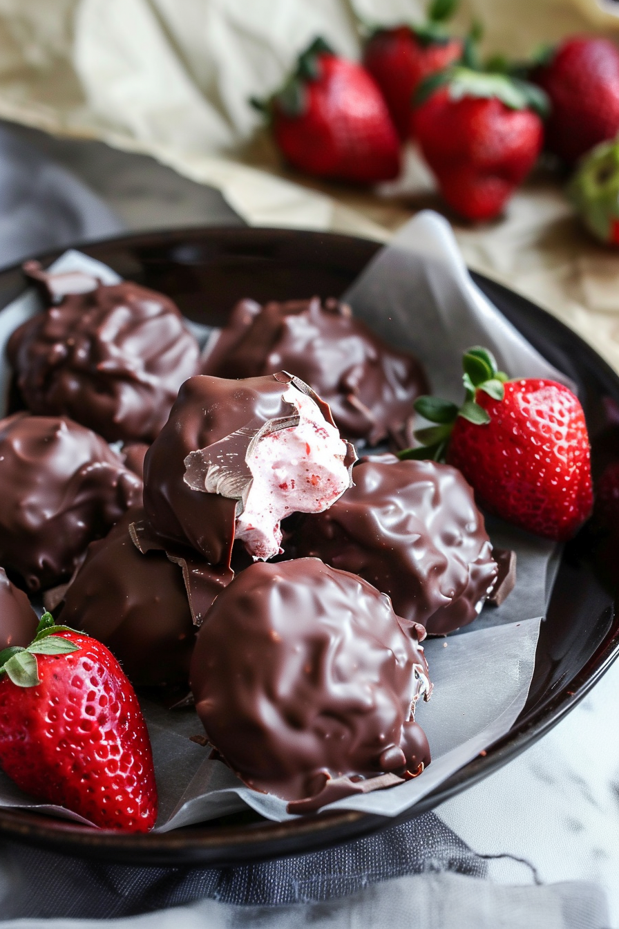 Creamy Chocolate Strawberry Clusters