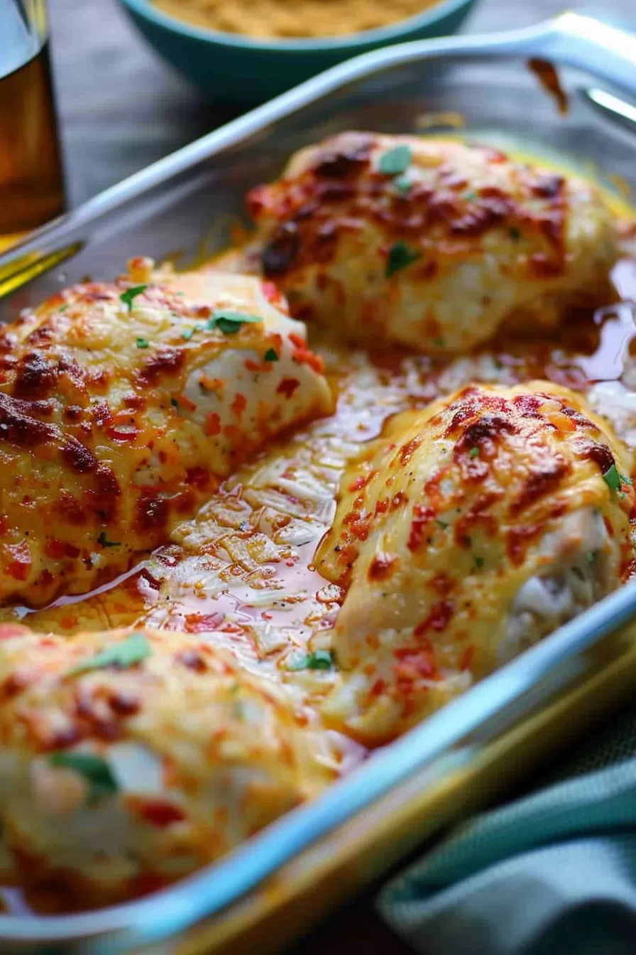 Creamy Pimento Cheese Chicken Bake