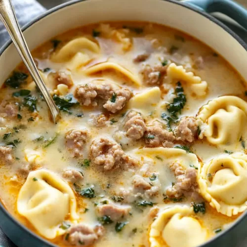 Creamy Sausage Tortellini Soup