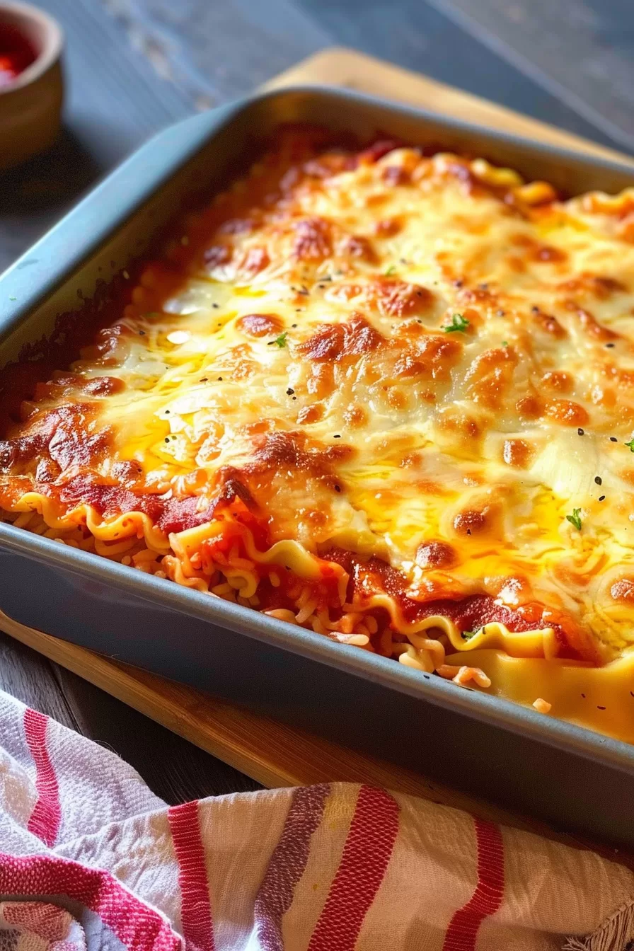 Creative Ramen Lasagna Bake