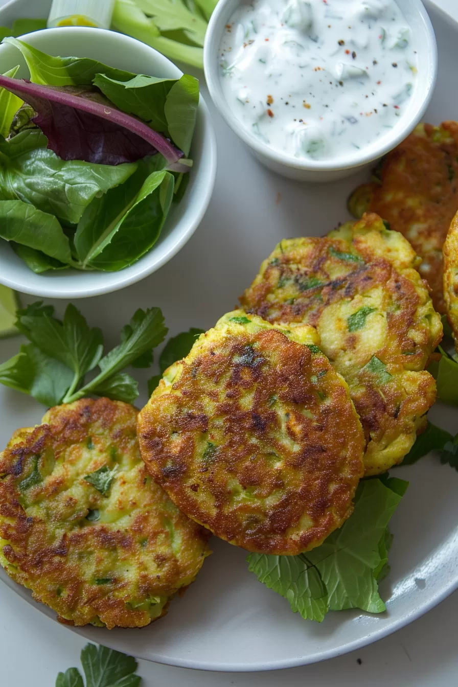 Crispy Cauliflower Paneer Fritters