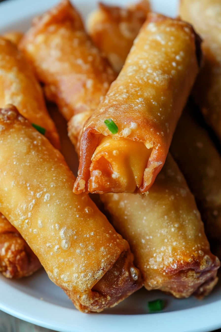 Crispy Crab Rangoon Egg Rolls