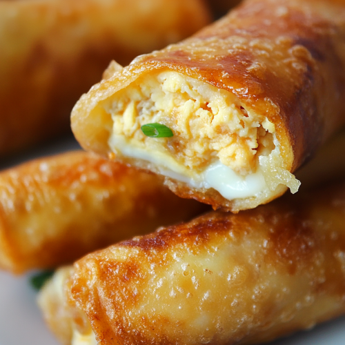 Crispy Crab Rangoon Egg Rolls