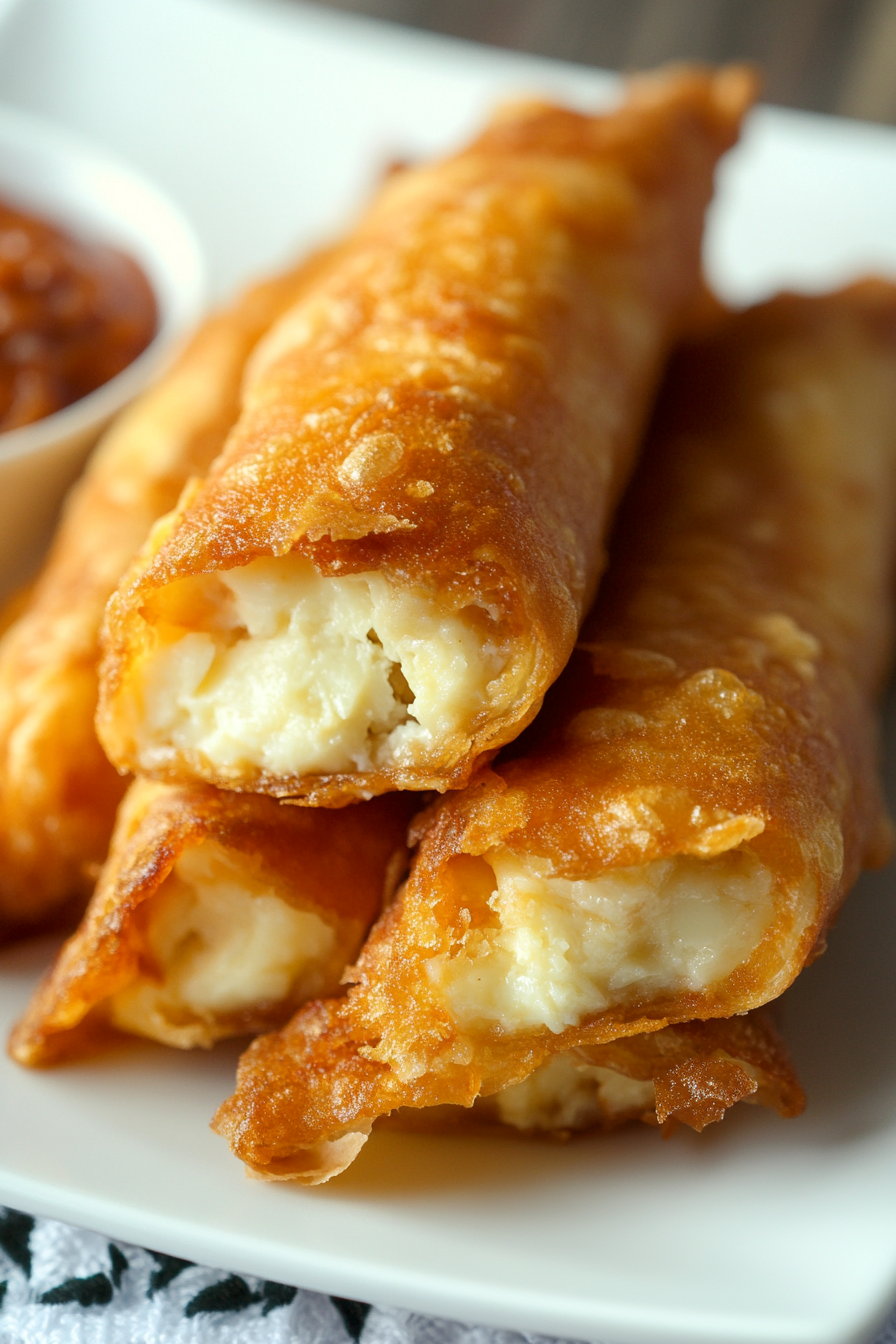 Crispy Crab Rangoon Egg Rolls