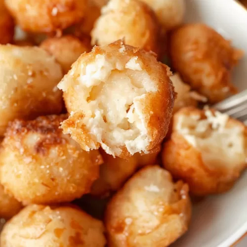 Crispy Fried Cheesecake Bites