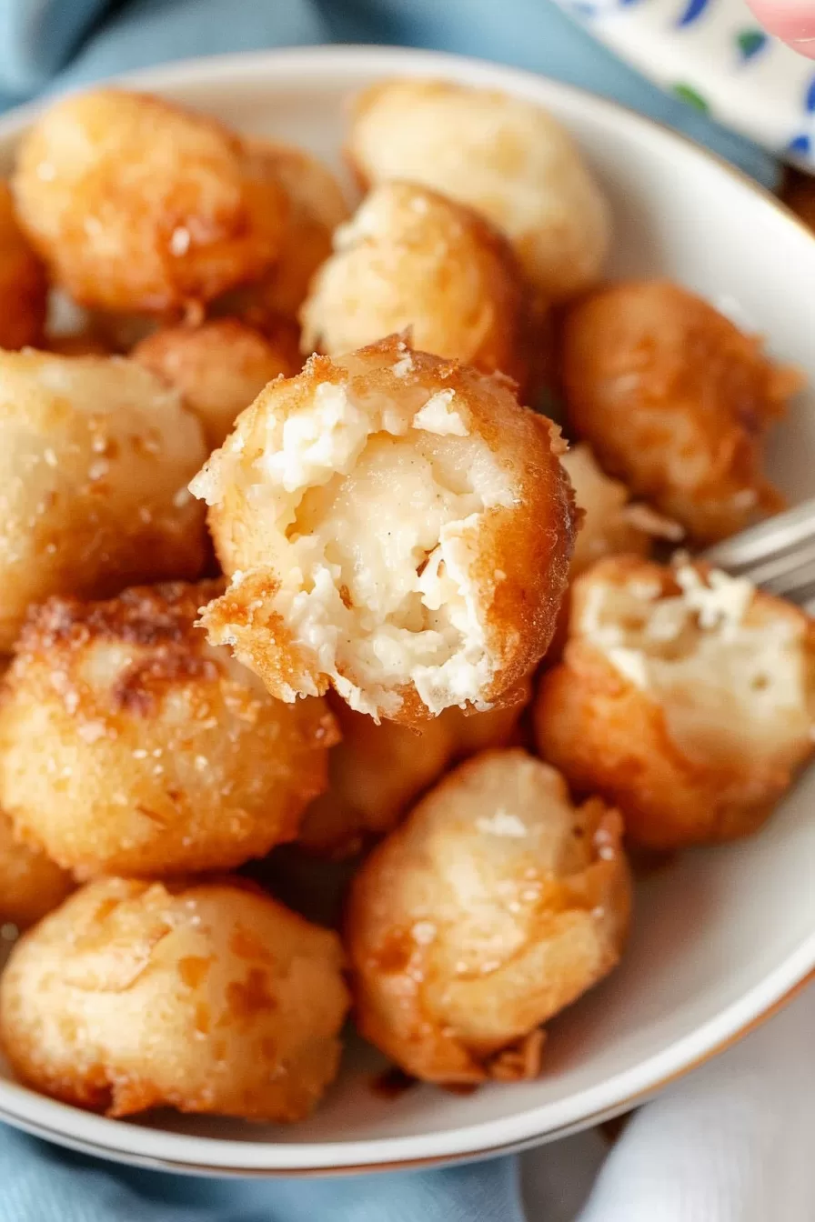 Crispy Fried Cheesecake Bites