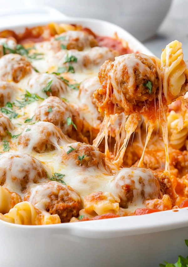 Dump and Bake Meatball Casserole Recipe