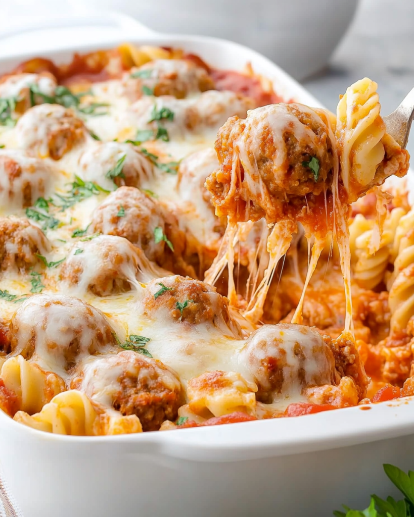 Dump and Bake Meatball Casserole Recipe