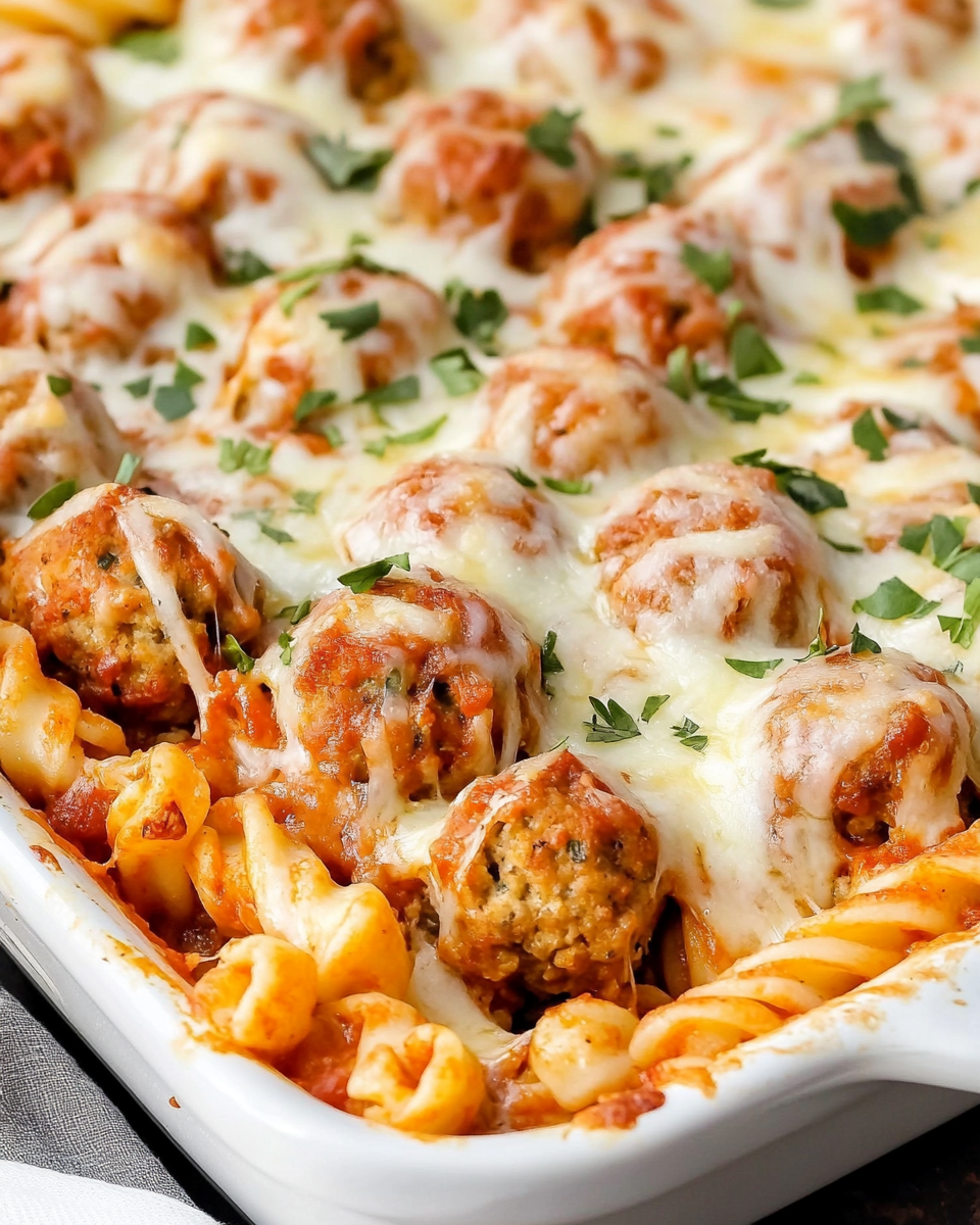 Dump and Bake Meatball Casserole Recipe