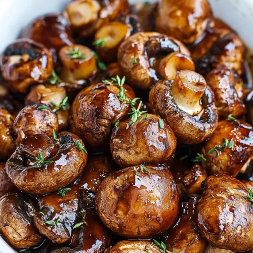 Easy Balsamic Garlic Mushrooms